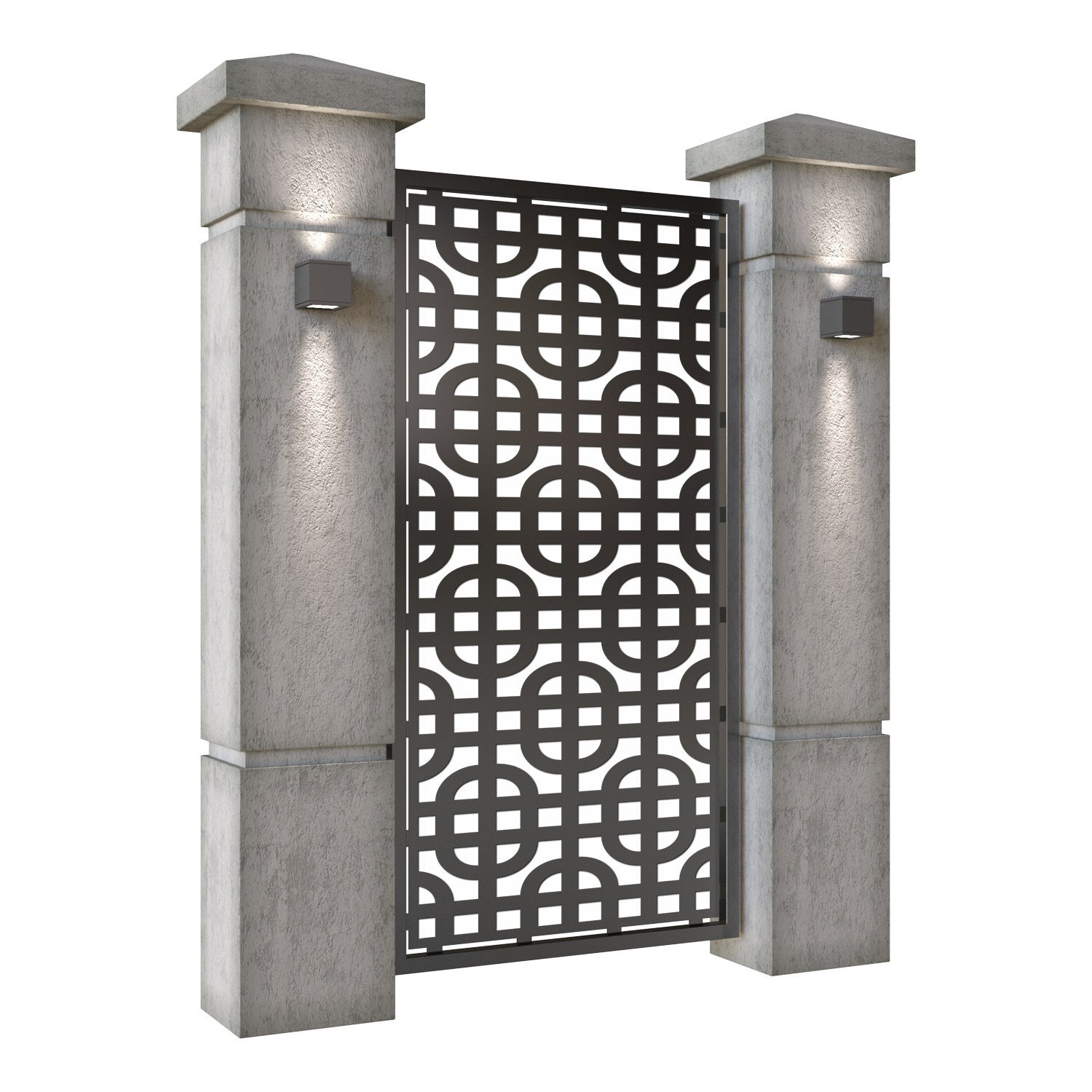 Poarta pietonala din tabla decupata (traforata CNC) cu plasma, model Toronto, SM TRT01, 990 x 1940 mm, Negru - imagine 2